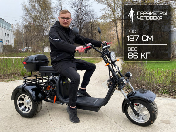Электроскутер CityCoco Blackline R3 PRO 3000W Электроскутер CityCoco Blackline R3 PRO 3000W