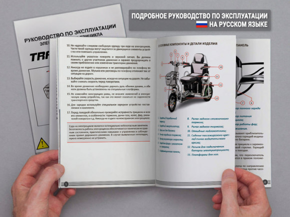 Электротрицикл Transporter 600W 48V